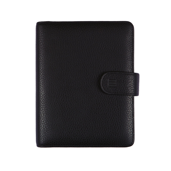 Finocam Open Piel Andrea Agenda Organizador - Anual 2026 - Formato 500 - 165x40x210mm - Semana Vista en Vertical - Color Negro