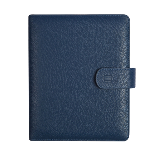 Finocam Open Piel Andrea Agenda Organizador - Anual 2026 - Formato 1000 - 205x43x249mm - Semana Vista en Vertical - Color Azul