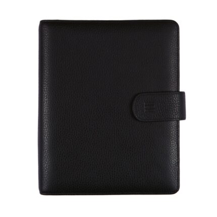 Finocam Open Piel Andrea Agenda Organizador - Anual 2026 - Formato 1000 - 205x43x249mm - Semana Vista en Vertical - Color Negro