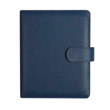 Finocam Open Piel Andrea Agenda Organizador en Catalan - Anual 2026 - Formato 1000 - 205x43x249mm - Semana Vista en Vertical - Color Azul