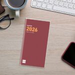Finocam Coctel Agenda Plana - Anual 2026 - Formato Pl4 - 83x6x6mm - Mes Vista - Color Burdeos - immagine 2