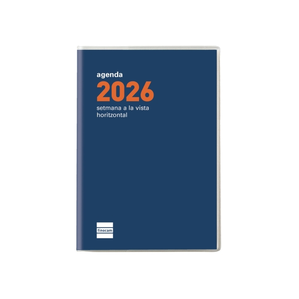 Finocam Coctel Agenda Plana en Catalan - Anual 2026 - Formato Pl3 - 85x6x6mm - Semana Vista Horizontal - Color Azul Finocam Coctel Agenda Plana en Catalan - Anual 2026 - Formato Pl3 - 85x6x6mm - Semana Vista Horizontal - Color Azul
