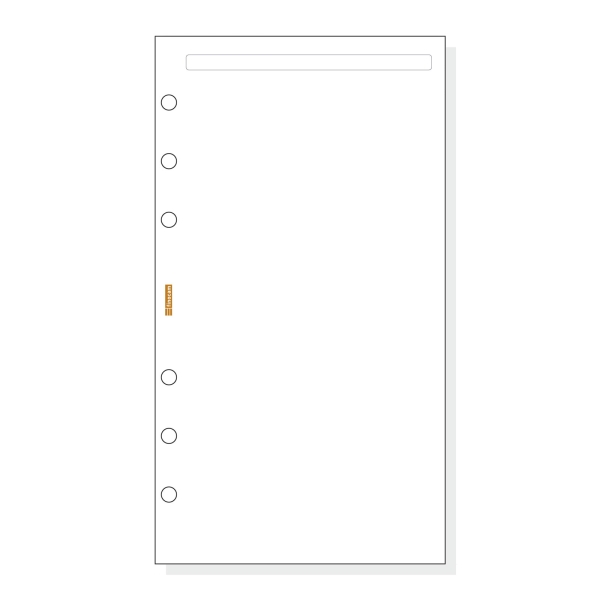 Finocam C942 Notas de Recambio para Agendas Classic - Liso - Formato 609 - 94x171x5mm - Color Blanco