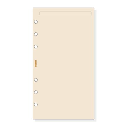 Finocam C943 Notas de Recambio para Agendas Classic - Liso - Formato 609 - 94x171x5mm - Color Crema