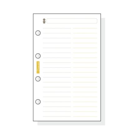 Finocam C154 Recambio Telefonico para Agendas Classic - Formato 601 - 56x89x5mm - Color Blanco