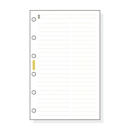 Finocam C254 Recambio Telefonico para Agendas Classic - Formato 602 - 73x114x5mm - Color Blanco