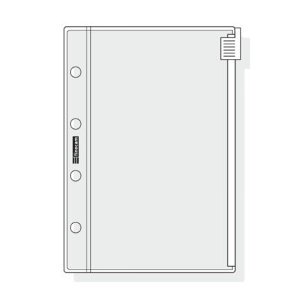 Finocam C171 Funda para Agendas Classic - Cierre de Cremallera - Formato 601 - 65x91x1mm - PVC - Color Gris Claro
