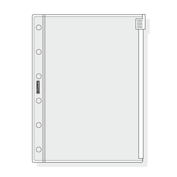Finocam C271 Funda para Agendas Classic - Cierre de Cremallera - Formato 602 - 88x116x1mm - PVC - Color Gris Claro