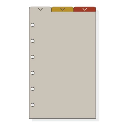 Finocam C362 Separadores Superiores para Agendas Classic - 3 Solapas - Formato 603 - 79x137x2mm - PVC - Color Marron