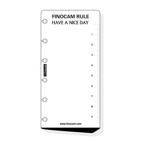 Finocam C259 Regla para Agendas Classic - Formato 602 - 60x5x120mm - Color Blanco