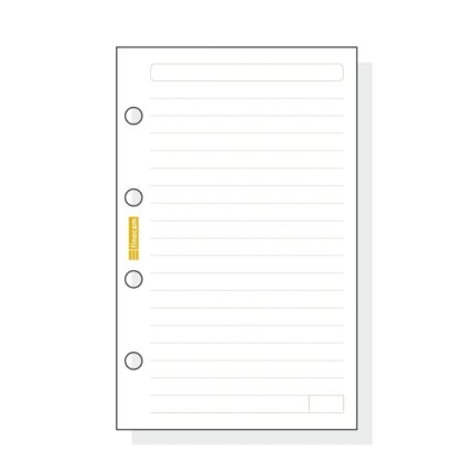 Finocam C141 Recambio para Agendas Classic - Lineas Guia - Formato 601 - 56x89x5mm - Color Blanco
