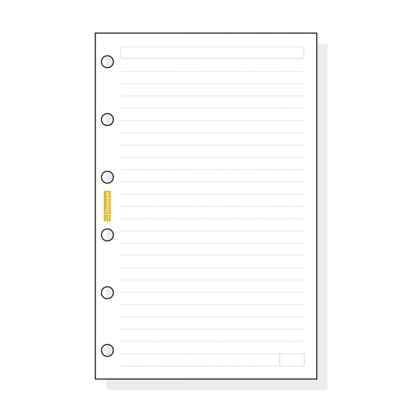 Finocam C241 Recambio para Agendas Classic - Lineas Guia - Formato 602 - 73x114x5mm - Color Blanco