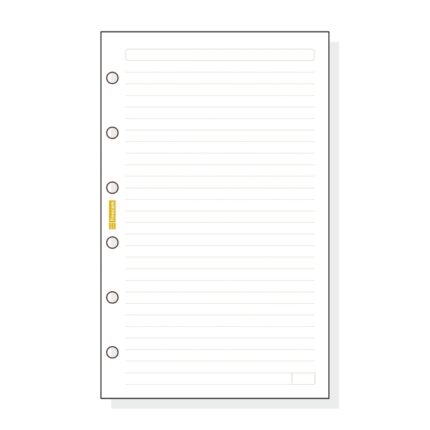Finocam C341 Recambio para Agendas Classic - Lineas Guia - Formato 603 - 79x127x5mm - Color Blanco