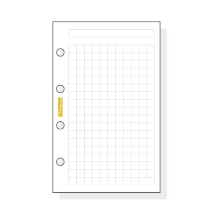 Finocam C140 Recambio para Agendas Classic - Cuadriculado - Formato 601 - 56x89x5mm - Color Blanco