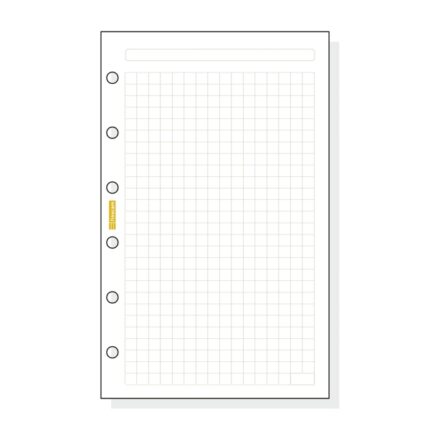 Finocam C340 Recambio para Agendas Classic - Cuadriculado - Formato 603 - 79x127x5mm - Color Blanco