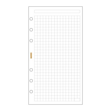Finocam C940 Recambio para Agendas Classic - Cuadriculado - Formato 609 - 94x171x5mm - Color Blanco