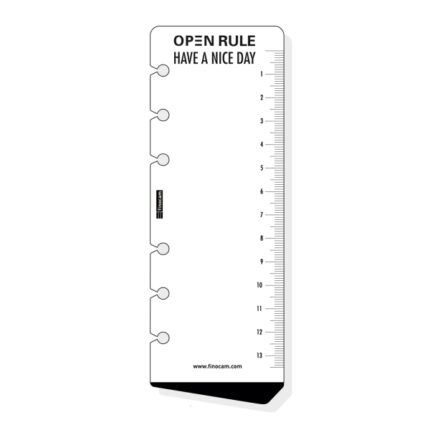 Finocam R459 Regla para Agendas Open - Formato 400 - 57x161mm - Color Blanco