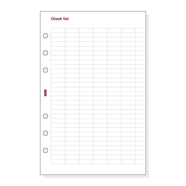 Finocam R501 Formulario de Recambio para Agendas Open - Lista de Tareas - Formato 500 - 117x7x181mm - Color Blanco