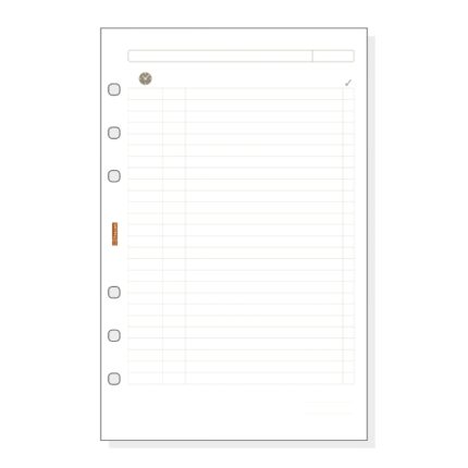Finocam R502 Planficador de Recambio para Agendas Open - Formato 500 - 117x5x181mm - Color Blanco