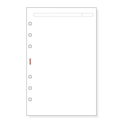 Finocam R542 Recambio para Agendas Open - Liso - Formato 500 - 117x5x181mm - Color Blanco
