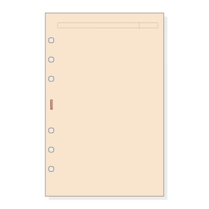 Finocam R543 Recambio para Agendas Open - Liso - Formato 500 - 117x5x181mm - Color Crema