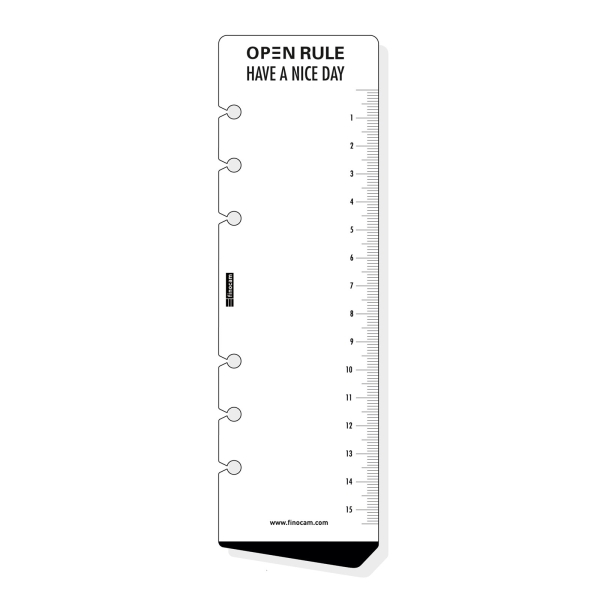 Finocam R559 Regla para Agendas Open - Formato 500 - 57x190mm - Color Blanco