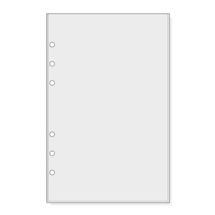 Finocam R565 Pack de 6 Fundas para Agendas Open - Transparentes - Formato 500 - 120x2x182mm - PVC - Color Gris Claro