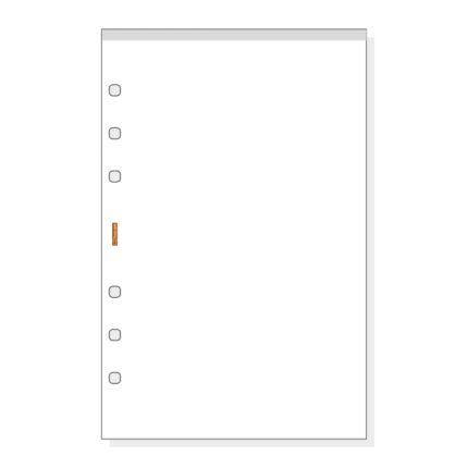 Finocam R567 Bloc de Notas para Agendas Open - Perforado - Formato 500 - 117x5x181mm - Liso - Color Blanco