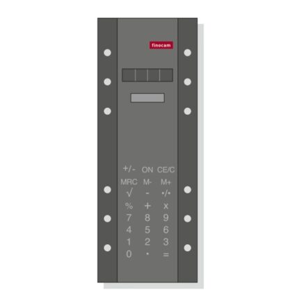 Finocam R573 Calculadora para Agendas Open - Formato 500 - 65x5x172mm - Color Gris Oscuro