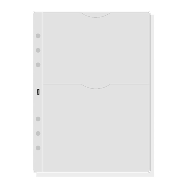 Finocam R1070 Pack de 6 Fundas Porta Cd para Agendas Open - Formato 1000 - 141x2x215mm - PVC - Color Gris Claro