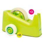 Milan Acid Portarrollos de Sobremesa - Doble Adaptador - Compatible con Cintas de 25mm y 75mm - Color Amarillo - immagine 2
