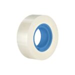 Milan Portarrollos con Cinta Adhesiva - Cinta Transparente Brillante - Hoja de Corte Metalica - 19mm x 33m - Color Azul - immagine 3