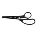 Milan Basic Colours Tijeras de 13.4cm - Mango Ergonomico - Punta Redondeada - Hoja de Acero Inoxidable - Color Negro