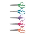 Milan Basic Expositor con 24 Tijeras Basic - Mango Ergonomico - Punta Redondeada - Acero Inoxidable de 13.4cm - Colores Surtidos - immagine 2