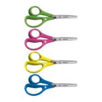 Milan Expositor con 20 Tijeras para Zurdos - Mango Ergonomico - Punta Redondeada - Acero Inoxidable de 14cm - Colores Surtidos - immagine 2