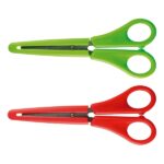 Milan Tijeras con Funda - Regla Integrada de 5cm - Punta Redondeada - Acero Inoxidable de 14.7cm - Color Rojo - immagine 3