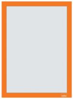 Nobo Pack de 2 Marcos Autoadhesivos Magneticos en Formato A4 - Colocacion en Vertical u Horizontal - Marco de Color Naranja - immagine 2