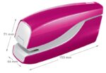 Petrus WOW E-310 Contactless Grapadora Electrica - Hasta 10 Hojas - Grapado Cerrado - Utiliza Grapas Petrus Nº10 - Color Fucsia Metalizado - immagine 3