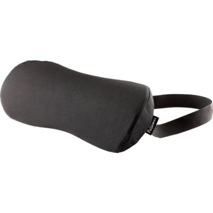 Fellowes Comfort Breyta Cojin Lumbar - Espuma con Contenido Reciclado - Correa Ajustable - Funda de Tejido de Poliester 100% Reciclado - Certificado por FIRA - Color Negro