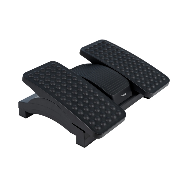 Tooq Reposapies - Ajustable en Altura e Inclinacion - Dos Plataformas Independientes - Plataforma Central Fija - Color Negro Tooq Reposapies - Ajustable en Altura e Inclinacion - Dos Plataformas Independientes - Plataforma Central Fija - Color Negro