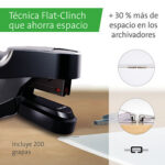 Novus B 36FC re+new Grapadora de Tenaza - Hasta 20 Hojas - Fabricada con un 91% de Plastico Reciclado - Grapado Cerrado Plano - Color Negro - immagine 2