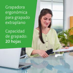 Novus B 36FC re+new Grapadora de Tenaza - Hasta 20 Hojas - Fabricada con un 91% de Plastico Reciclado - Grapado Cerrado Plano - Color Negro - immagine 3