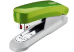Novus Evolution E15 Fresh Grapadora de Sobremesa - Hasta 15 Hojas - Grapado Cerrado y Clavado - Incluye 200 Grapas Nº10 - Color Verde/Gris