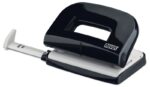 Novus E210 Perforadora Pequeña de Papel - Hasta 10 Hojas - Guia de Posicionamiento - Punzones 5.5mm - Color Negro