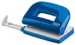 Novus E210 Perforadora Pequeña de Papel - Hasta 10 Hojas - Guia de Posicionamiento - Punzones 5.5mm - Color Azul