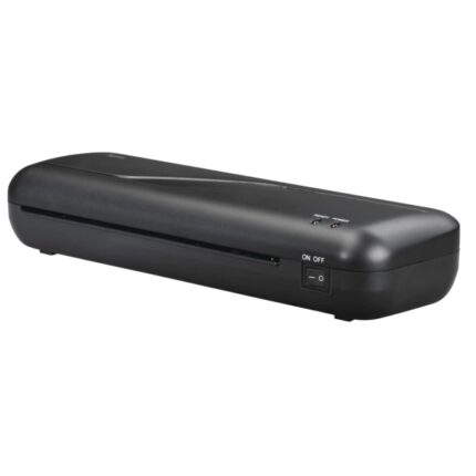 Hama Plastificadora A4 - Laminas hasta 0.6mm - Velocidad Laminacion 230mm/min - Calentamiento en 4 Minutos - Boton de Liberacion - 33x10.6x6cm - Color Negro