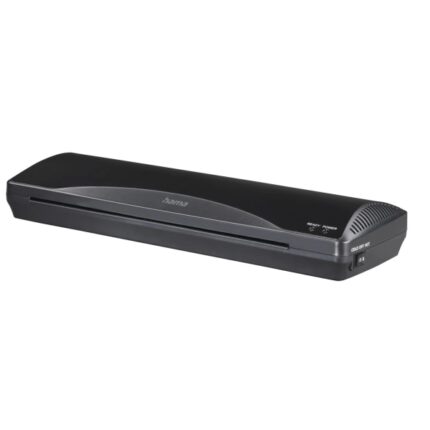 Hama Plastificadora A3 - Laminas hasta 0.6mm - Uso en Caliente y Frio - Velocidad Laminacion 250mm/min - Calentamiento en 4 Minutos - Boton de Liberacion - 44x14x6.5cm - Color Negro