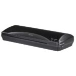 Hama Plastificadora A4 - Laminas hasta 0.6mm - Uso en Caliente y Frio - Velocidad Laminacion 250mm/min - Calentamiento en 4 Minutos - Boton de Liberacion - 34.5x14x6.5cm - Color Negro