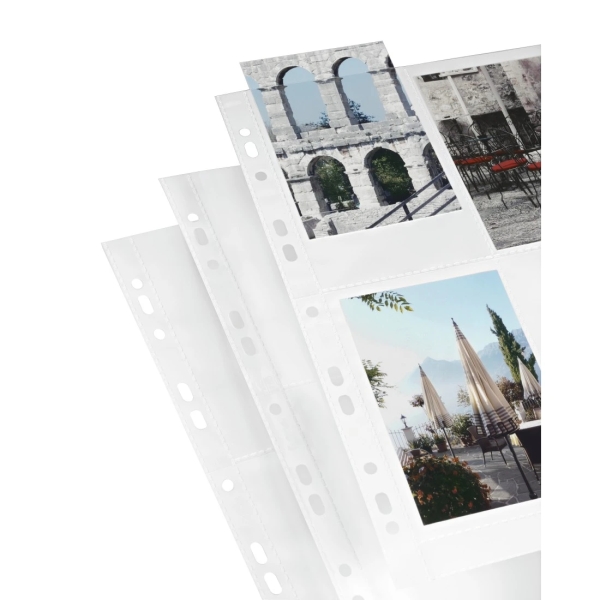 Hama Pack de 10 Fundas para Fotos A4 - Capacidad 8 Fotos 10x15cm - 314x237mm - Color Blanco