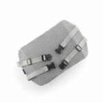 Innovagoods Glushion Cojin Lumbar de Gel - Funda Extraible - Antideslizante en 1 Cara - Panal de Abeja - Cintas de Sujecion - 38x23.5x5cm - Color Azul y Gris